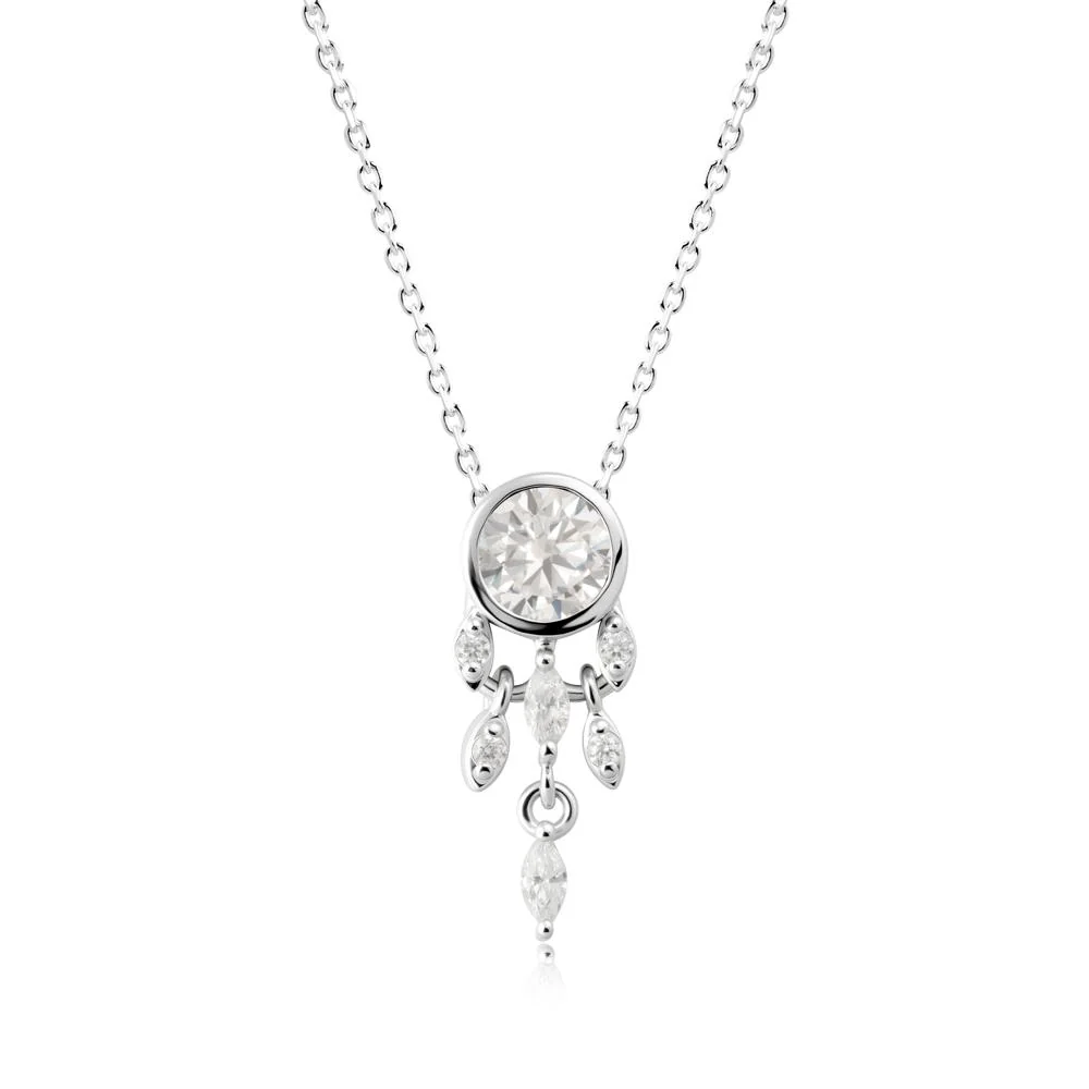 Bezel Set Round Cubic Zirconia Pendant