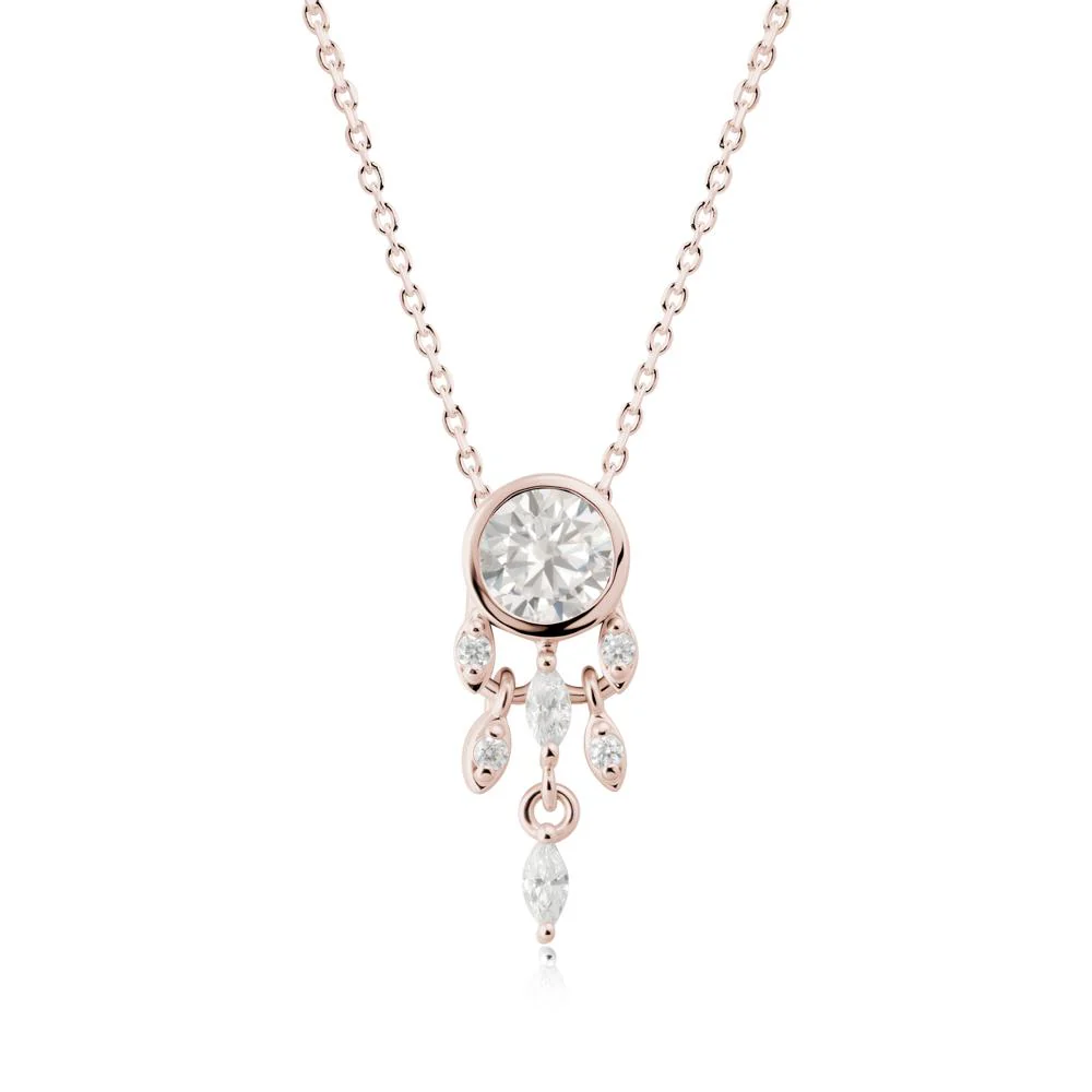 Bezel Set Round Cubic Zirconia Pendant - Image 2