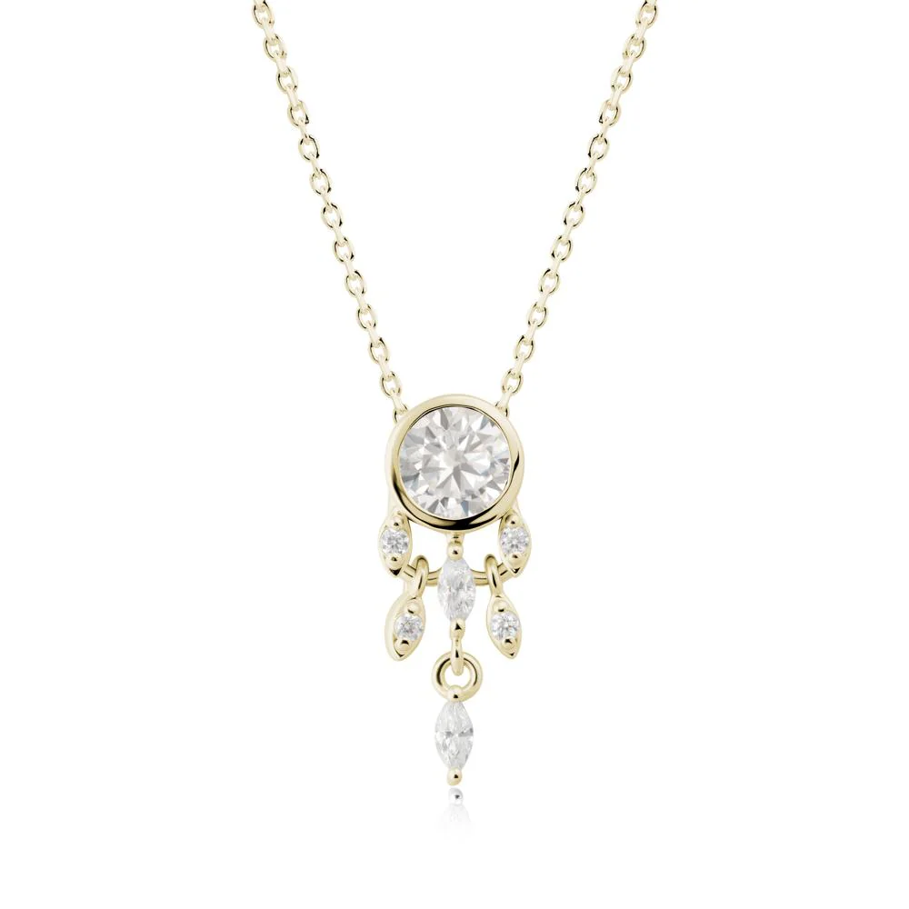 Bezel Set Round Cubic Zirconia Pendant - Image 8