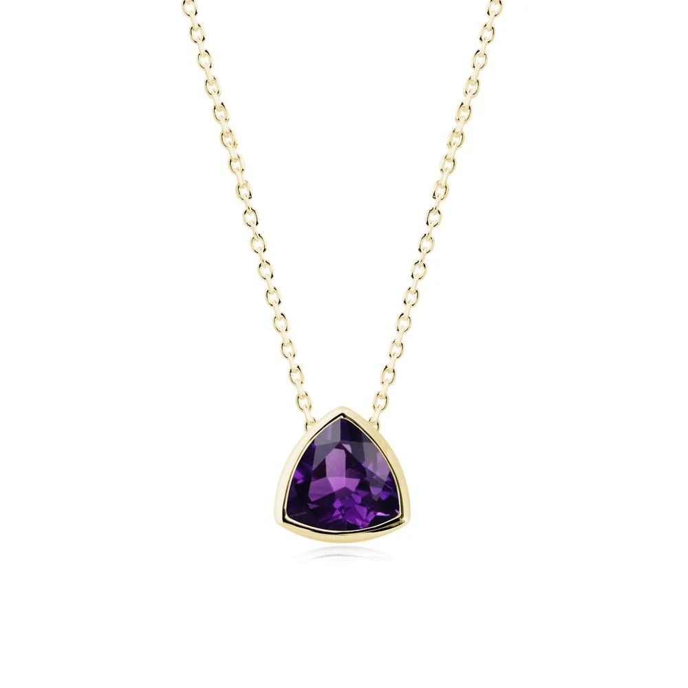 Bezel Set Trillion-Cut Amethyst Necklace - Image 5