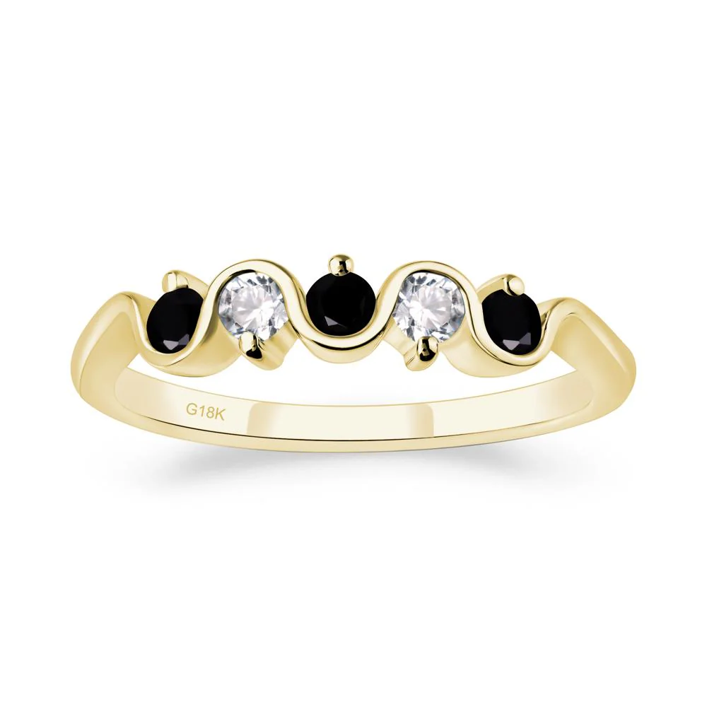 Black Spinel Band Ring - Image 8