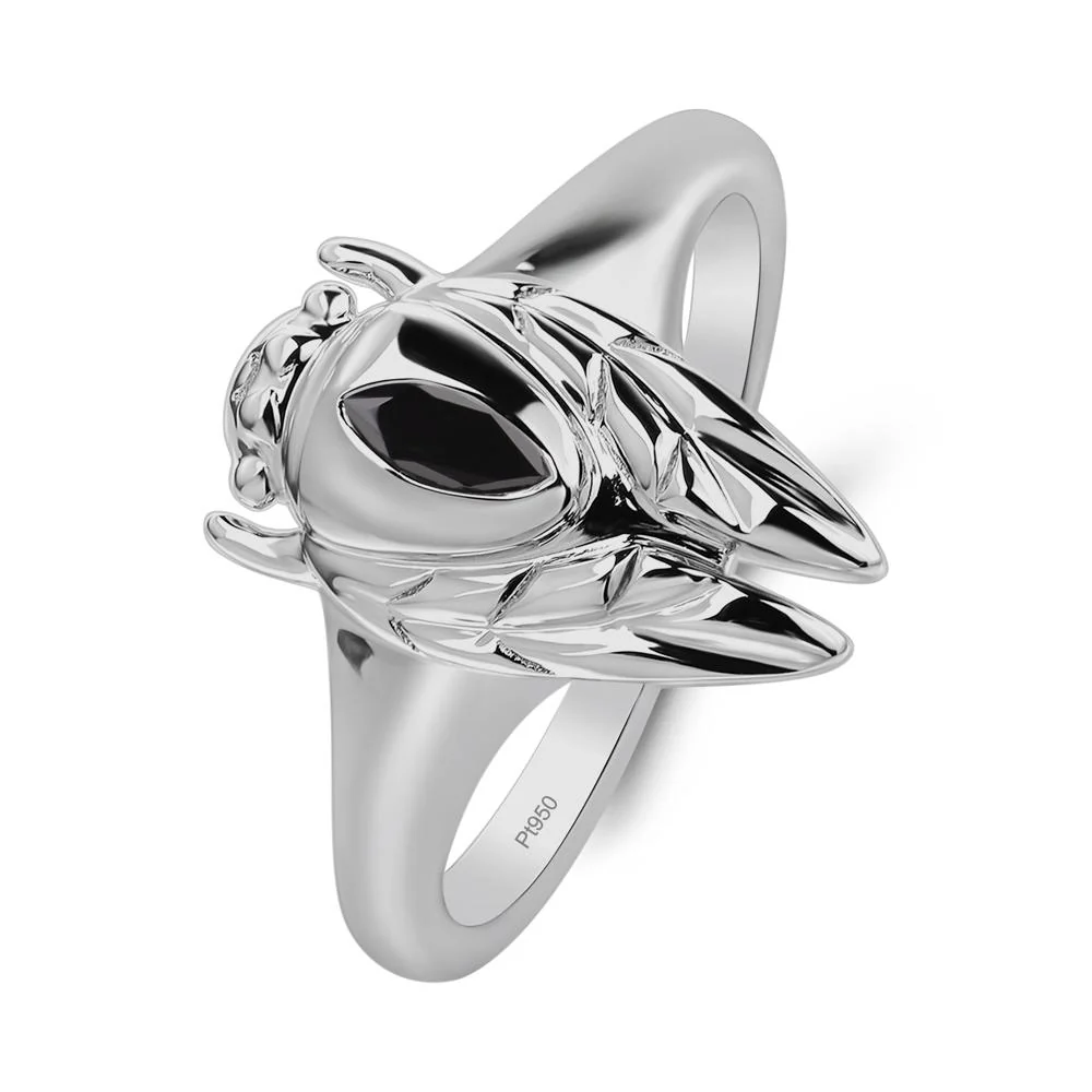 Black Spinel Cicada Ring - Image 6