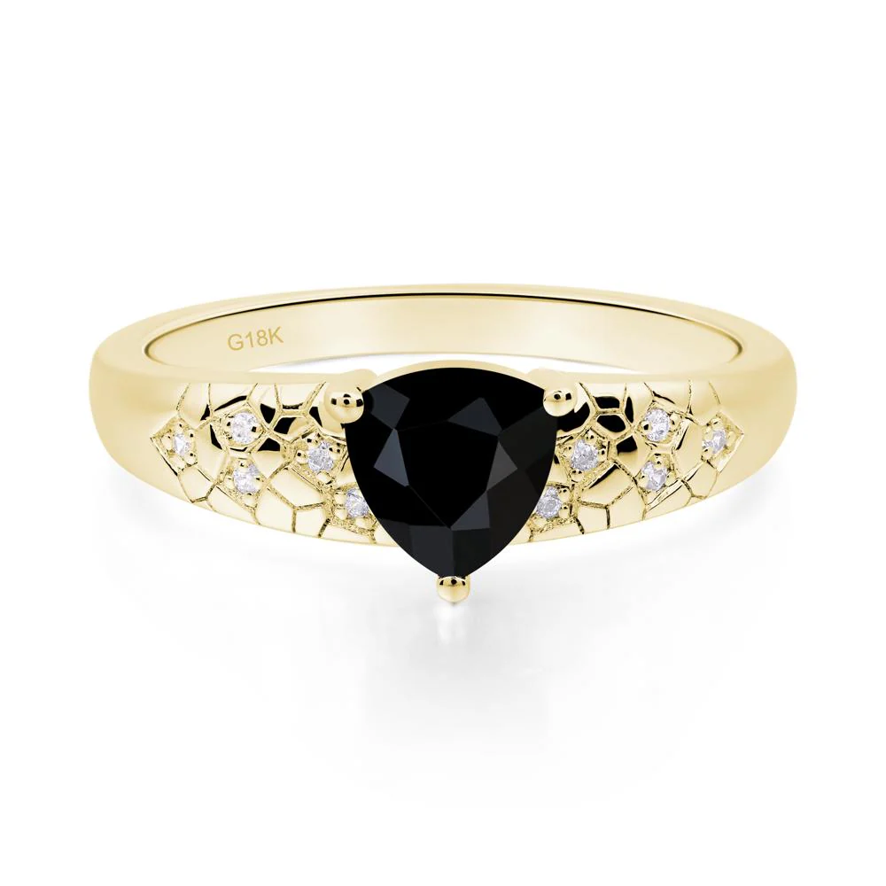 Black Spinel Cracked Ring - Image 2