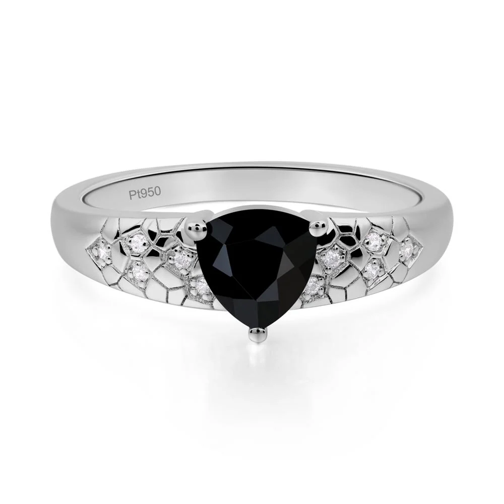 Black Spinel Cracked Ring - Image 3