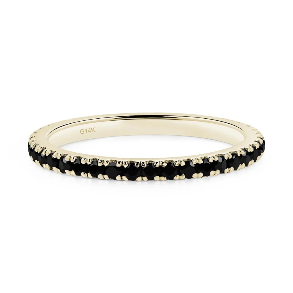Black Spinel Pave Ring Band