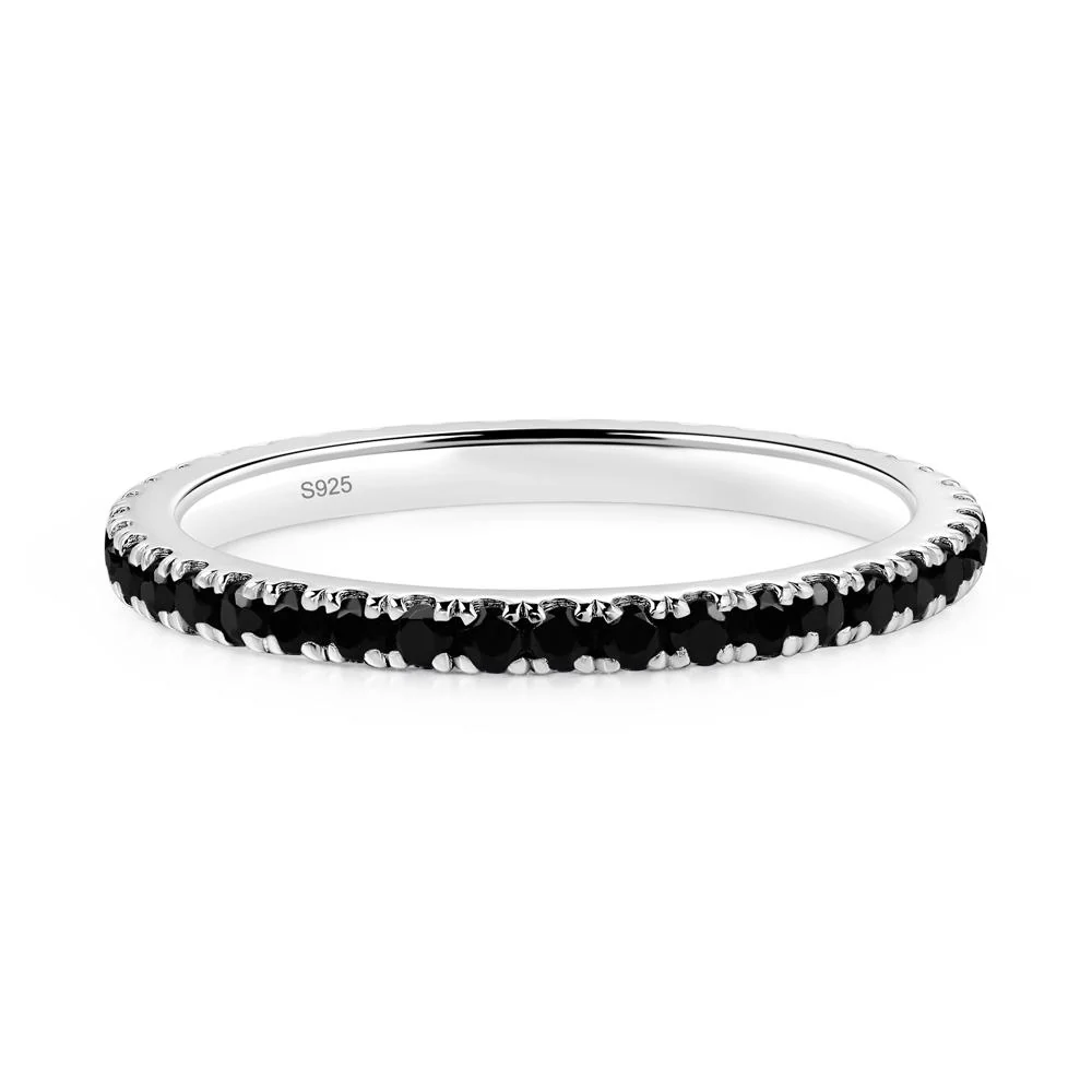 Black Spinel Pave Ring Band - Image 2