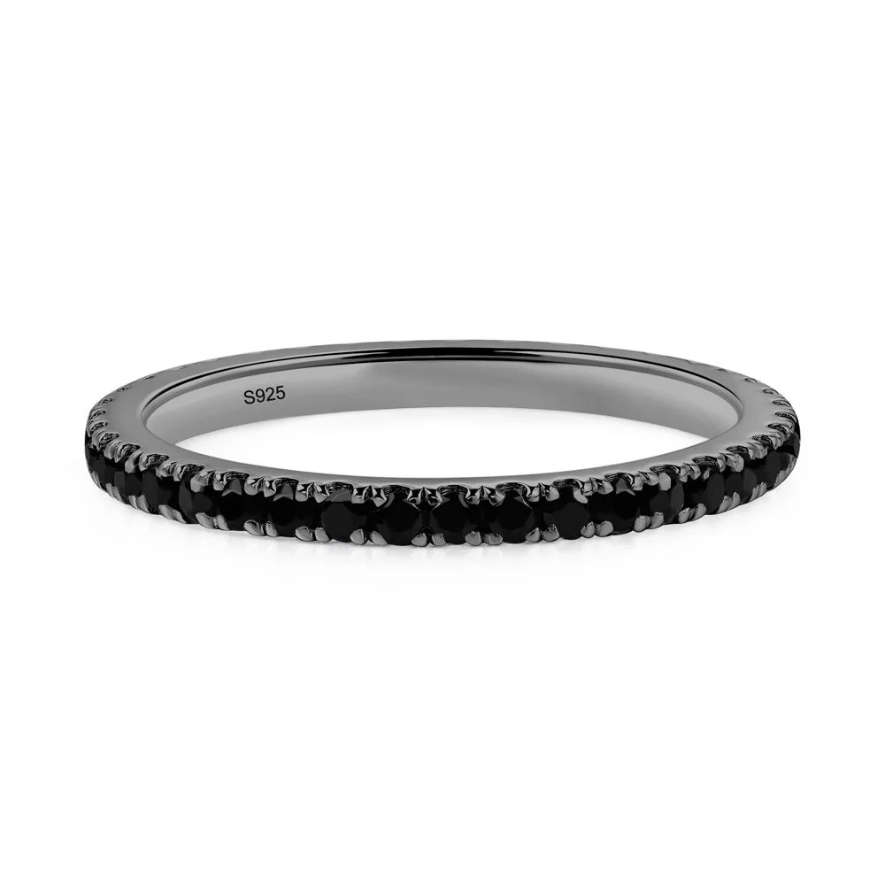 Black Spinel Pave Ring Band - Image 3