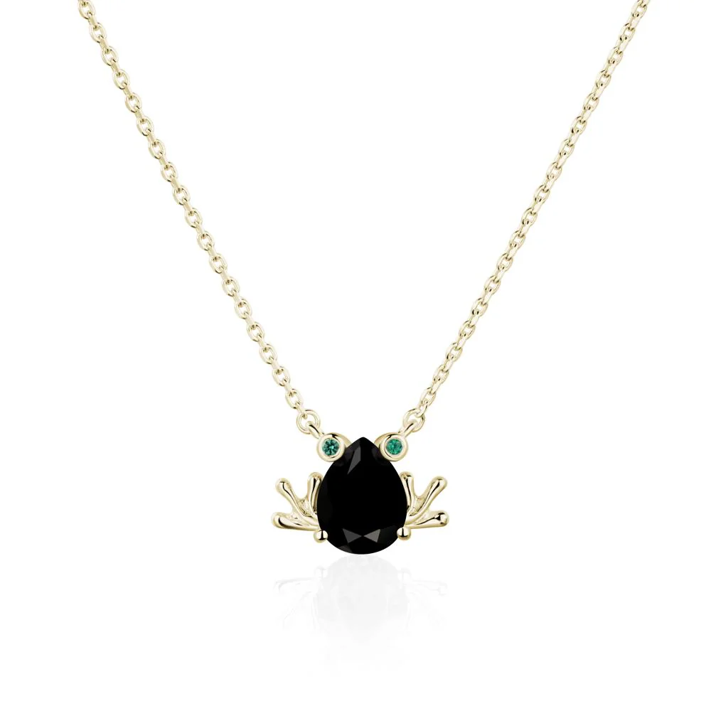 Black Spinel Frog Necklace - Image 4