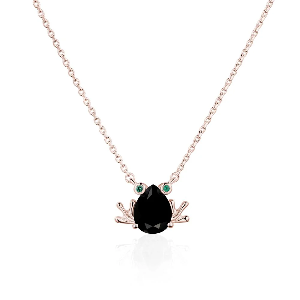 Black Spinel Frog Necklace - Image 5