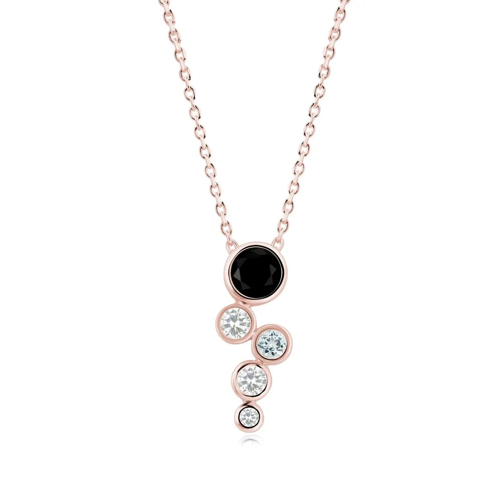 Black Spinel Graduated Drop Pendant - Image 4