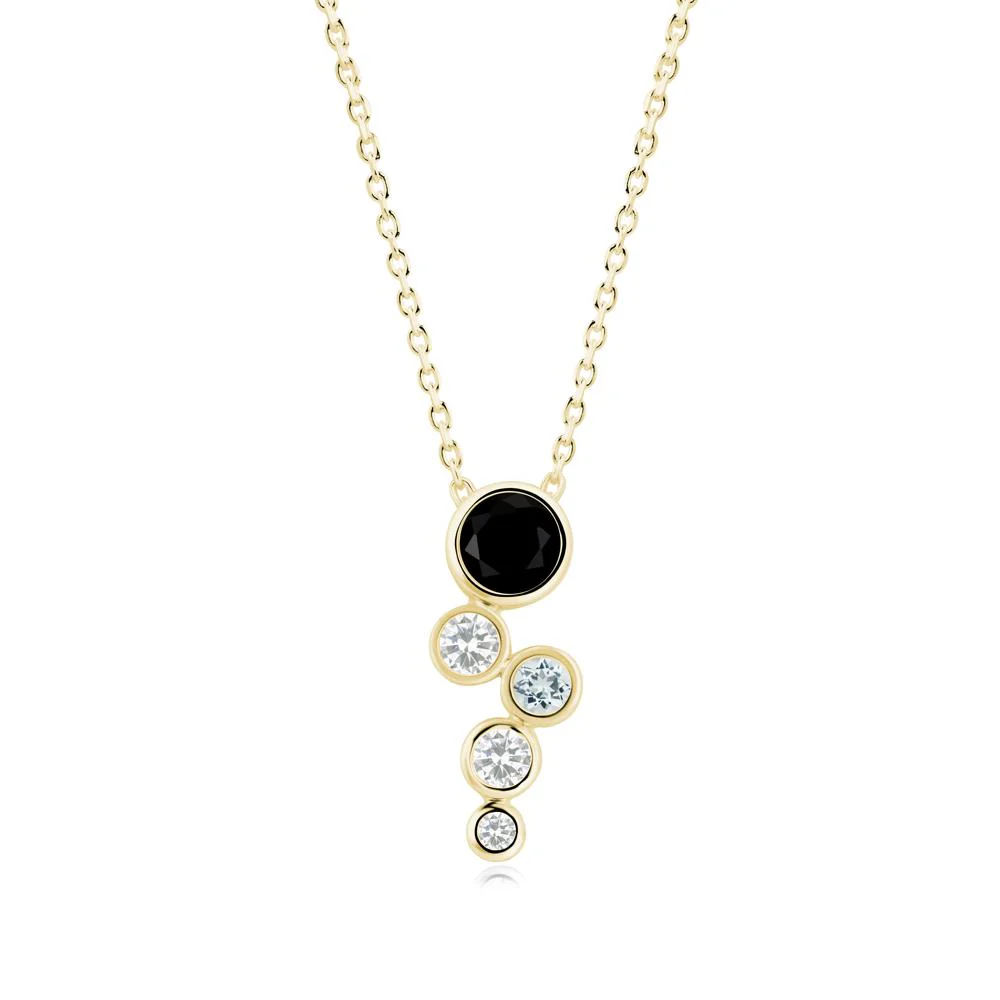 Black Spinel Graduated Drop Pendant - Image 5