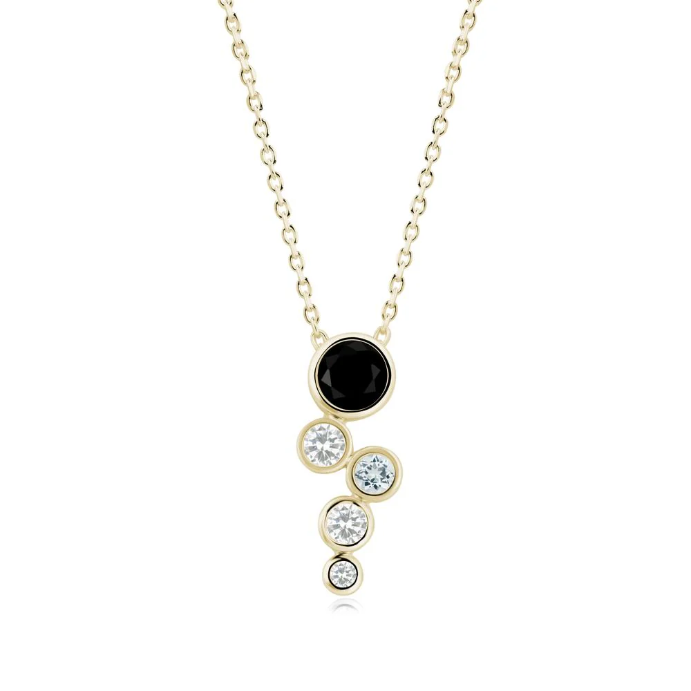 Black Spinel Graduated Drop Pendant - Image 7