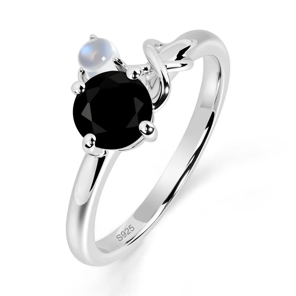 Black Spinel Infinity Symbol Ring - Image 4