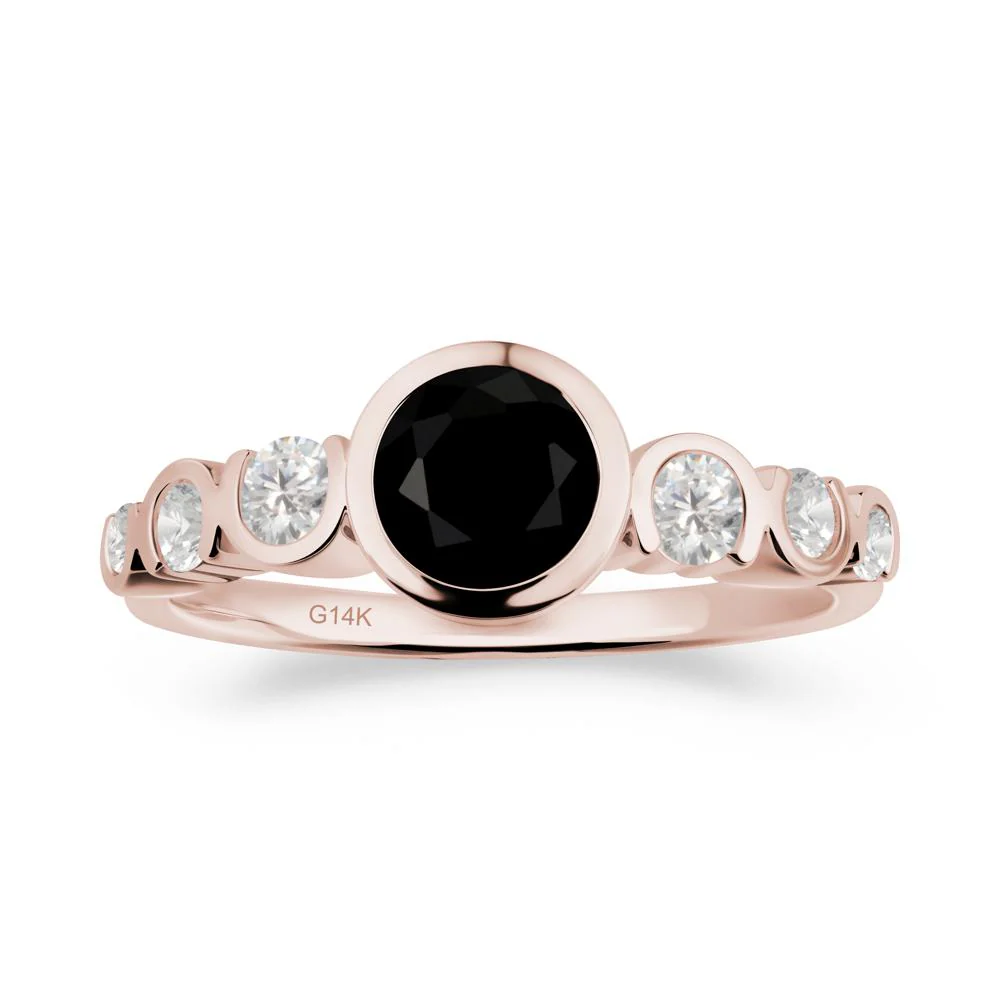Black Spinel Multi Stone Engagement Ring - Image 6
