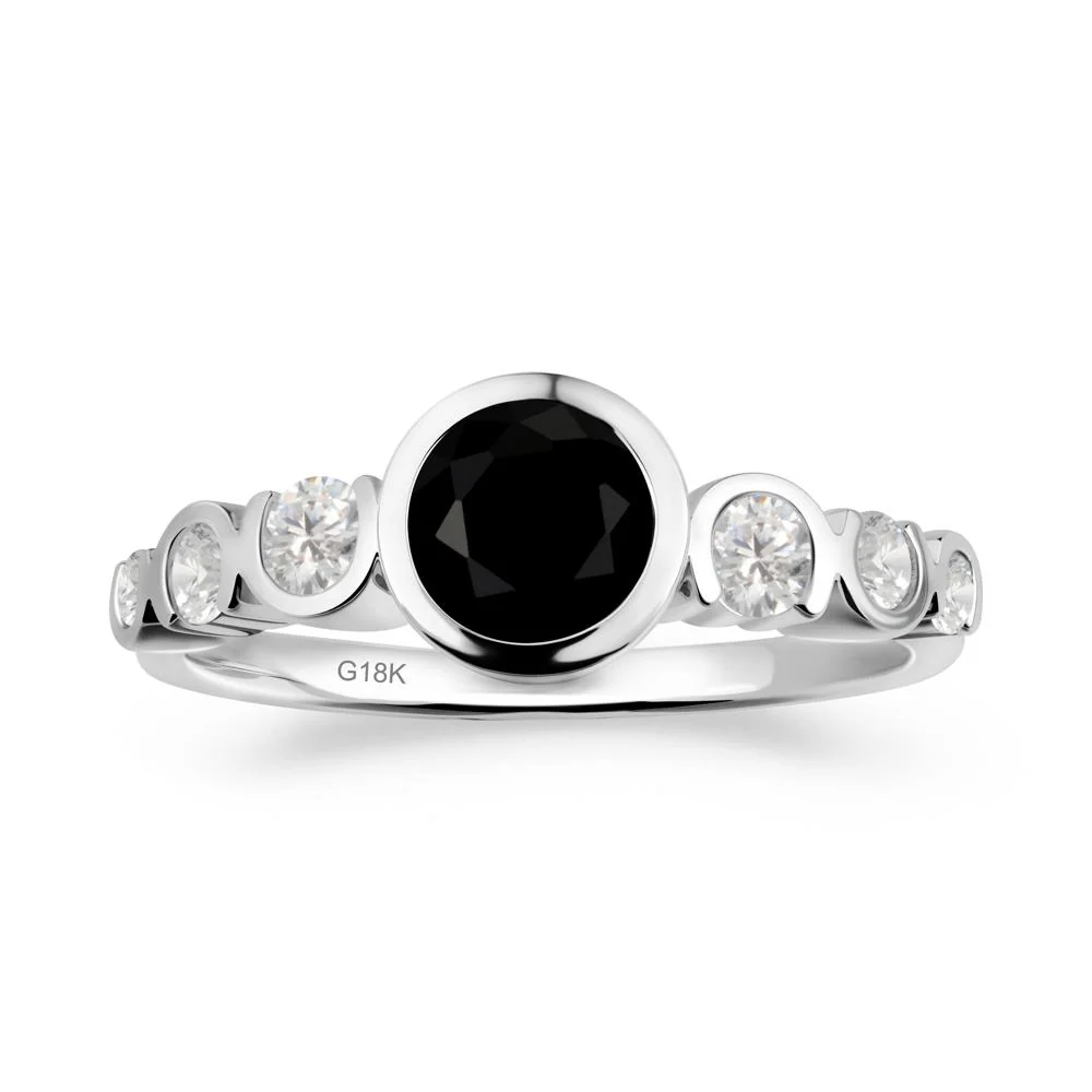 Black Spinel Multi Stone Engagement Ring - Image 9