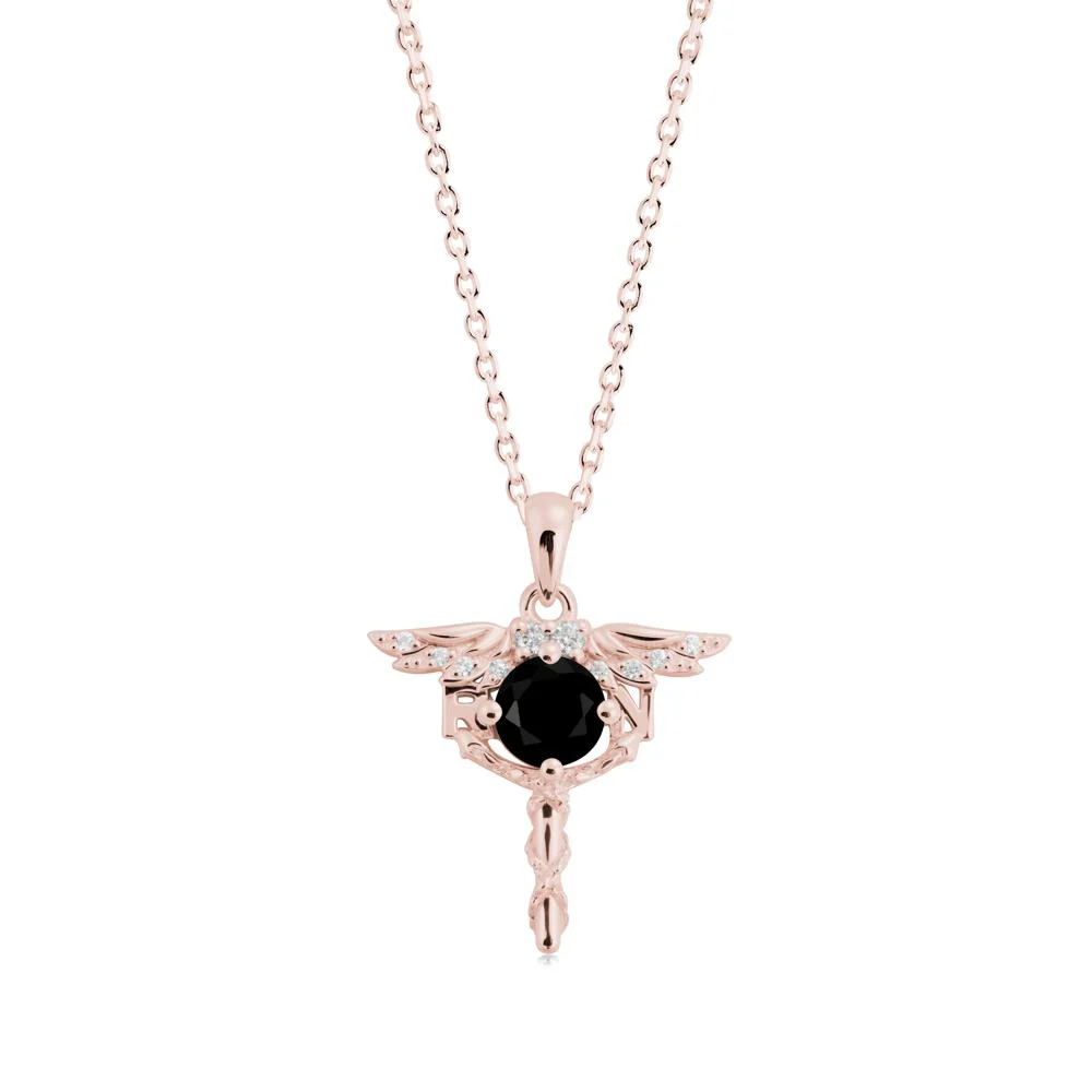Black Spinel Registered Nurse Necklace - Image 5