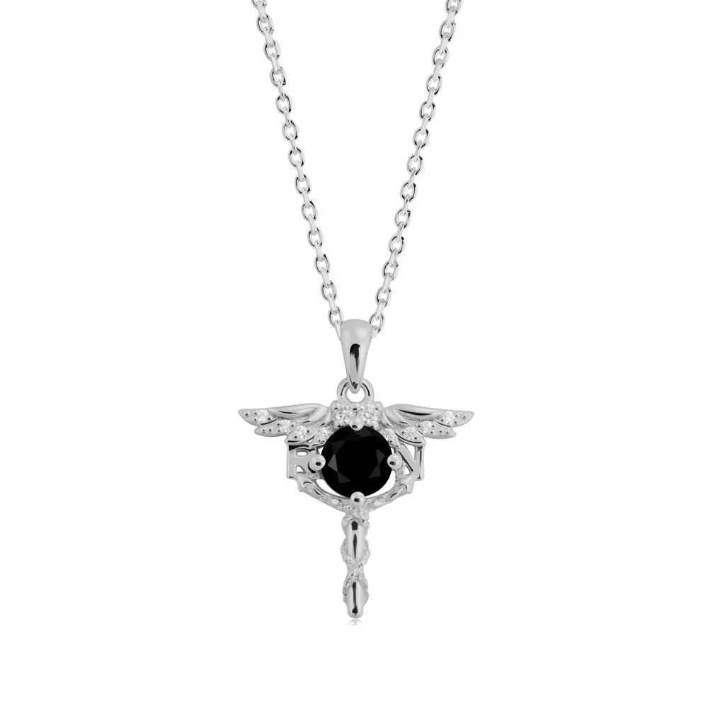 Black Spinel Registered Nurse Necklace - Image 6
