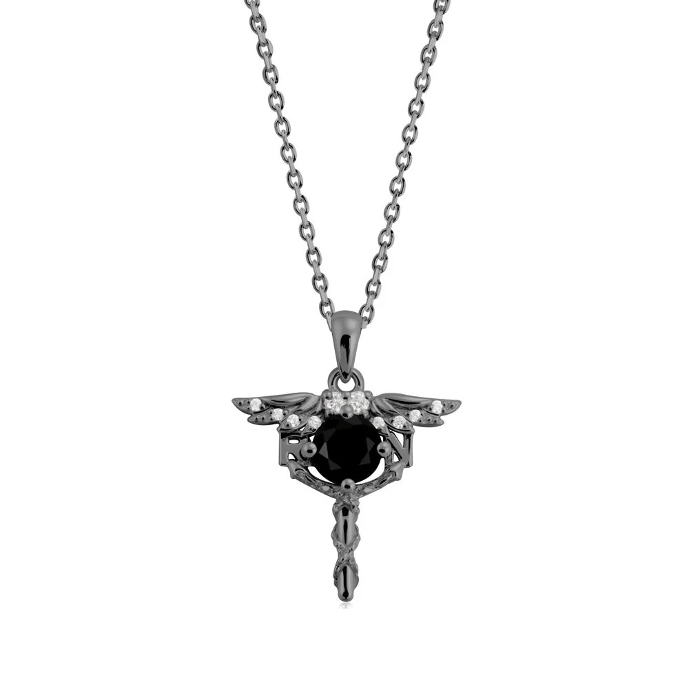 Black Spinel Registered Nurse Necklace - Image 8