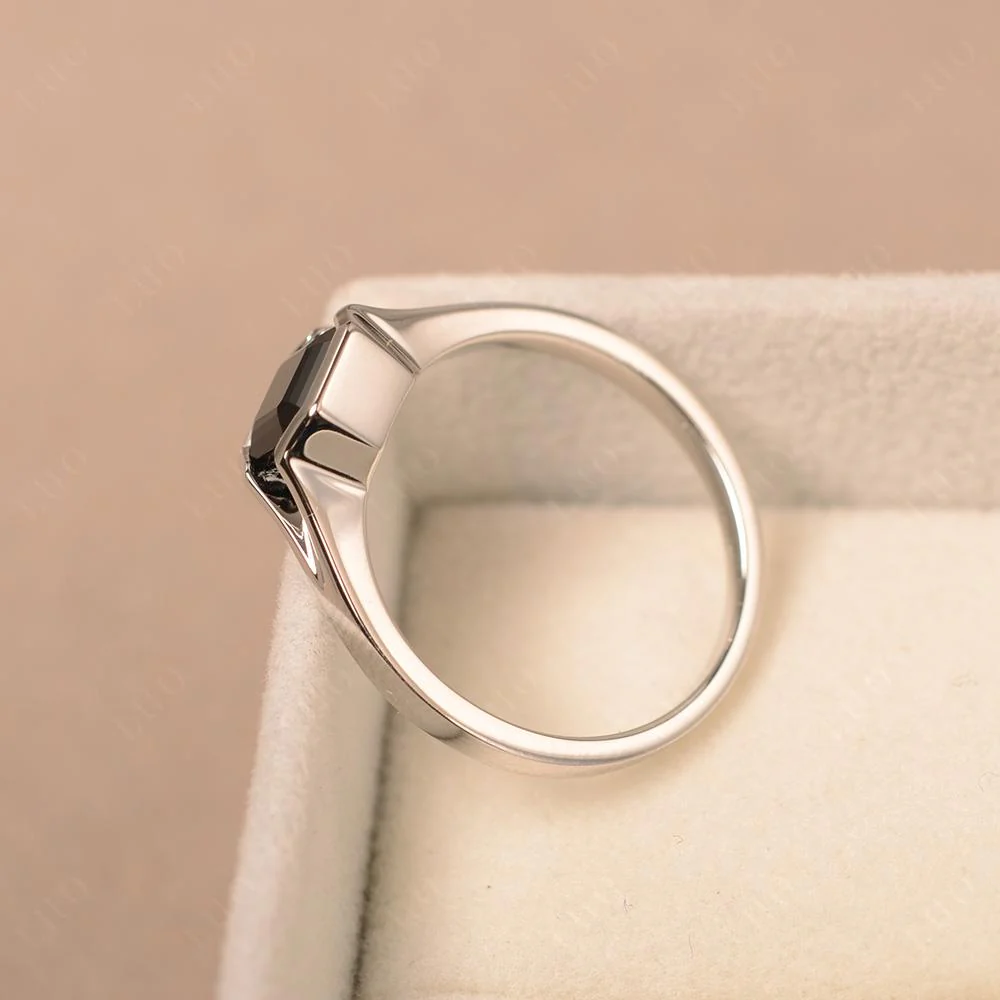 Asscher Cut Black Spinel Ring - Image 32