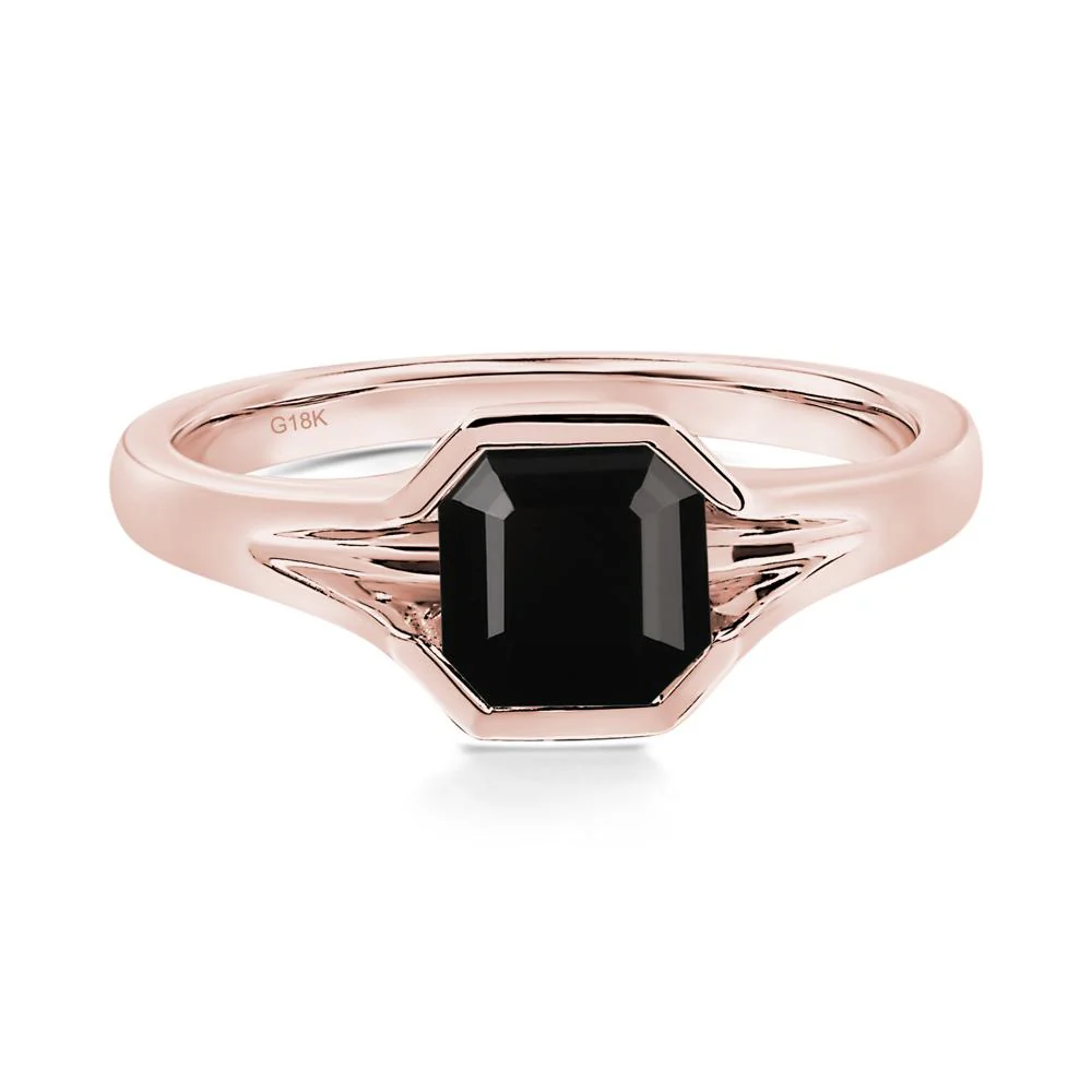 Asscher Cut Black Spinel Ring - Image 8