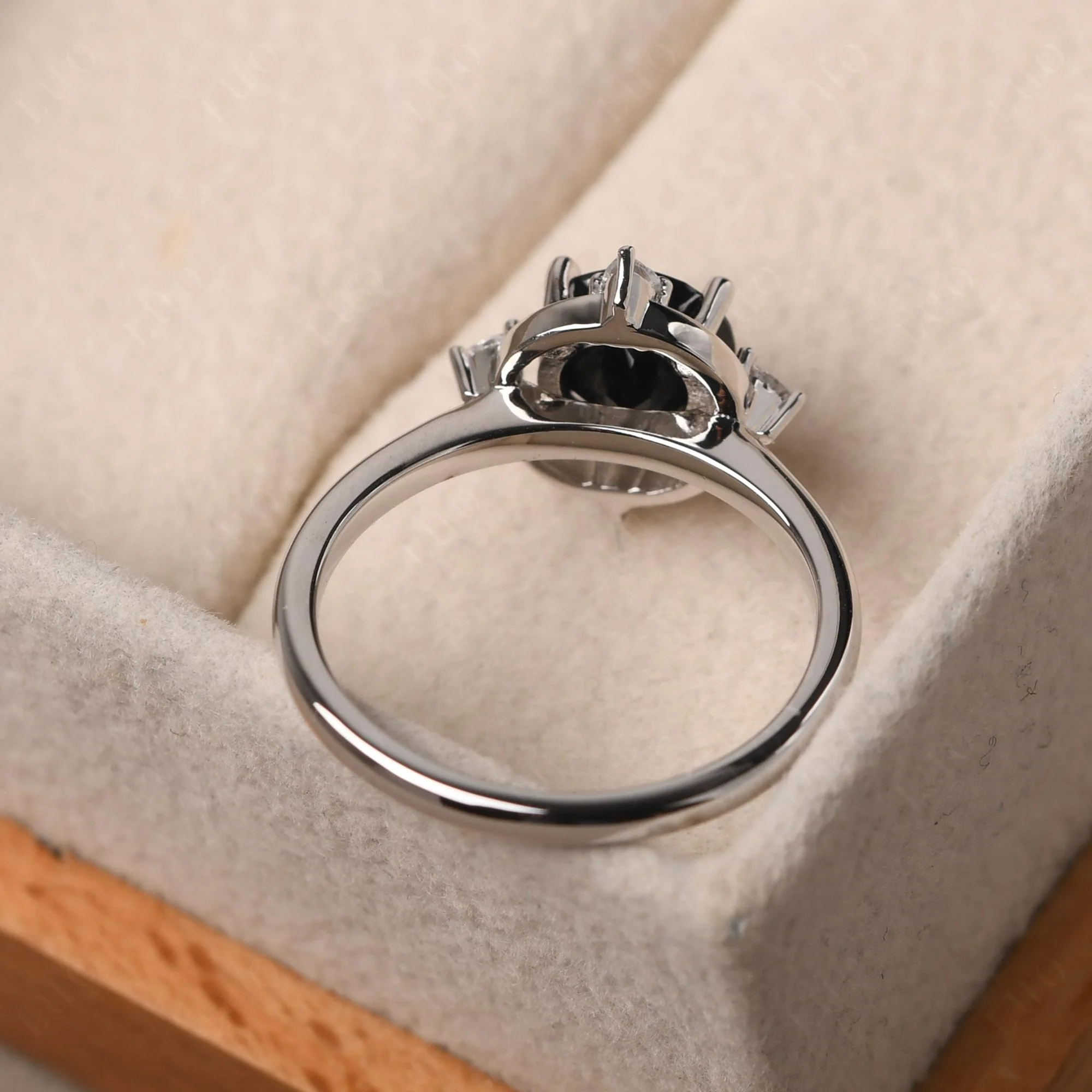 Black Spinel Compass Setting Ring - Image 12