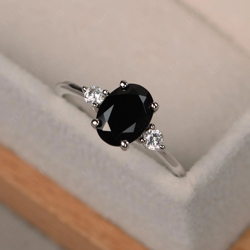 Trilogy Oval Black Spinel Ring - Image 30
