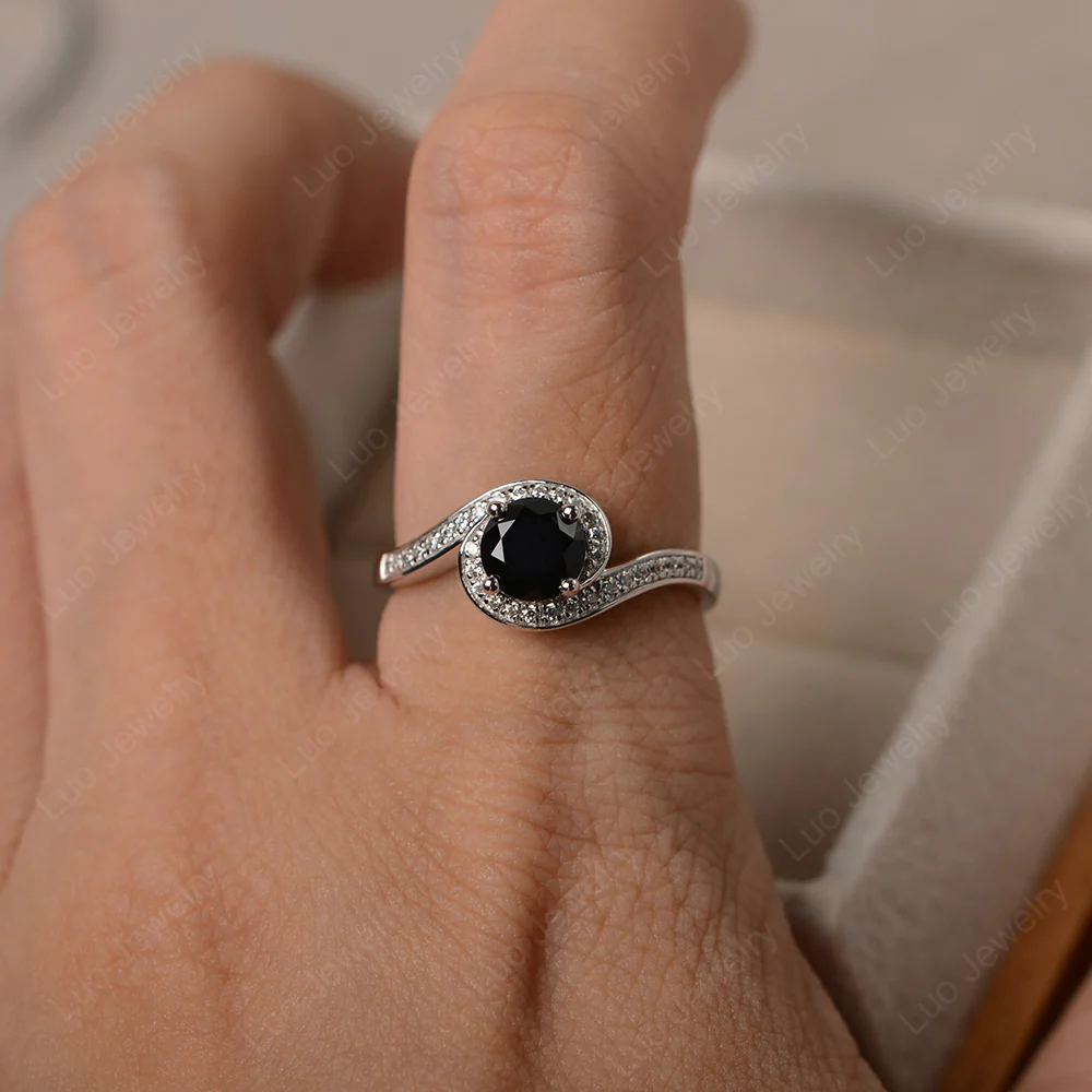 Black Spinel Swirl Ring - Image 4