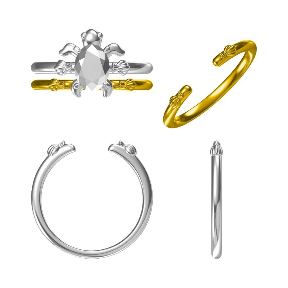 Black Spinel Sea Turtle Ring - Image 10