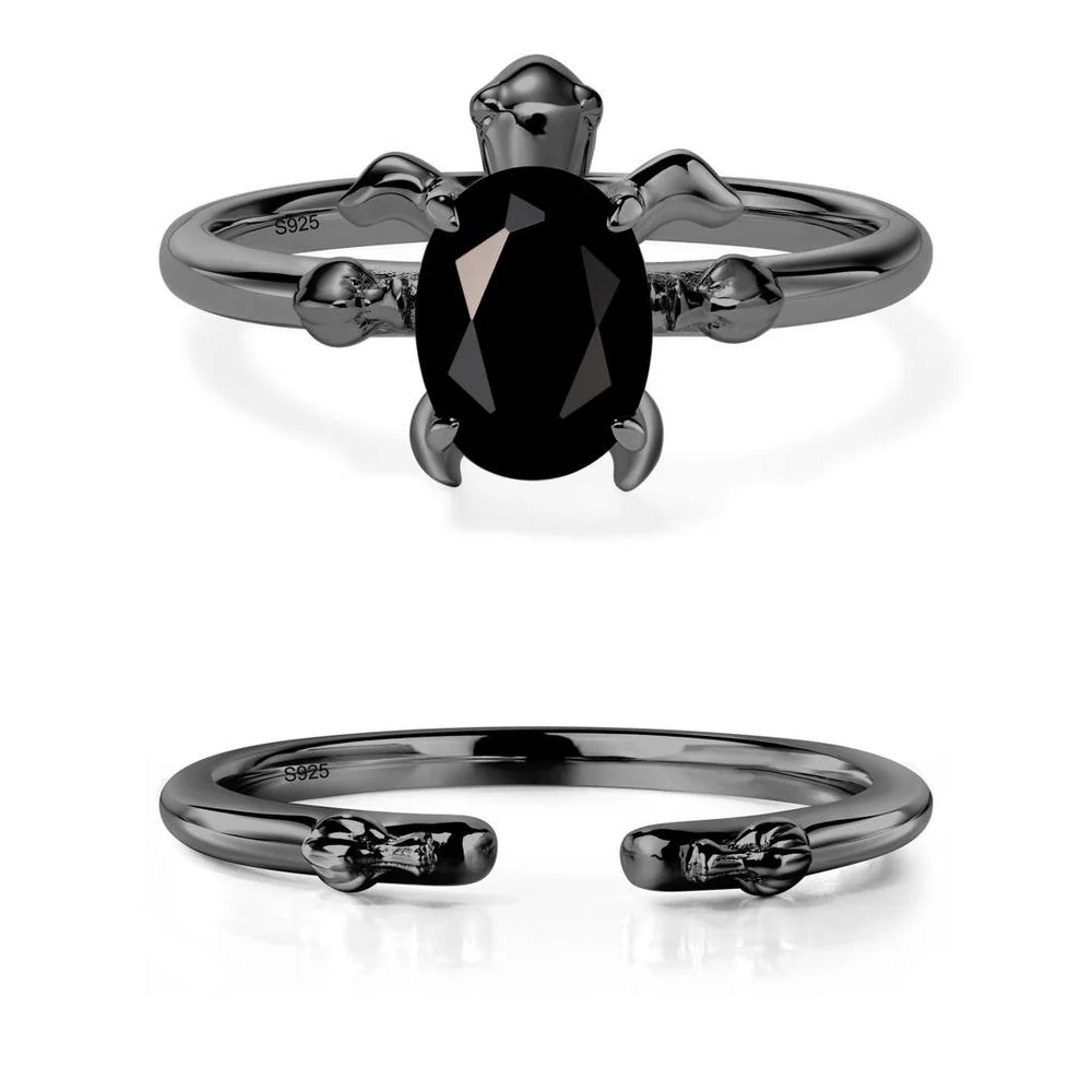 Black Spinel Sea Turtle Ring - Image 23
