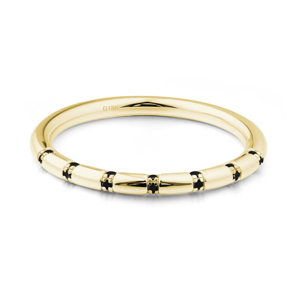 Black Spinel Stackable Wedding Ring - Image 9