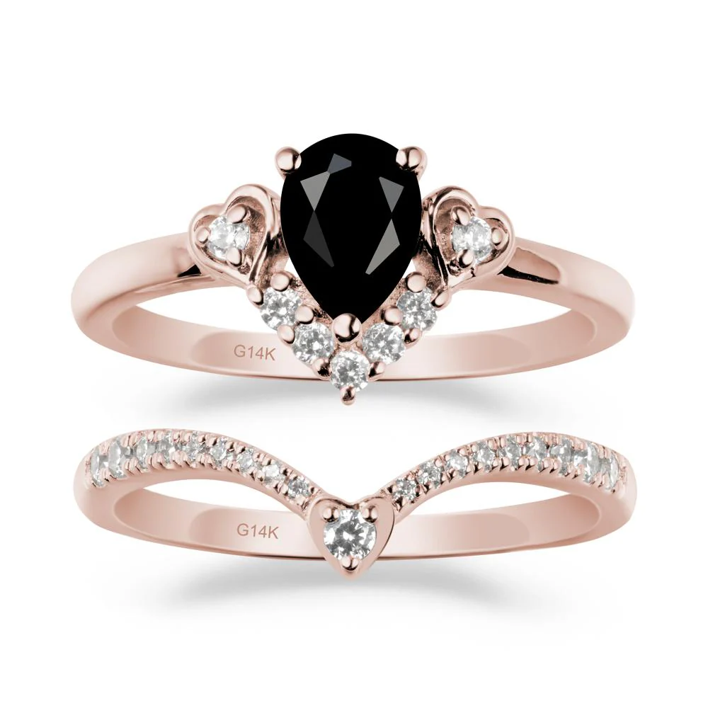 Black Spinel Tiara Ring Set