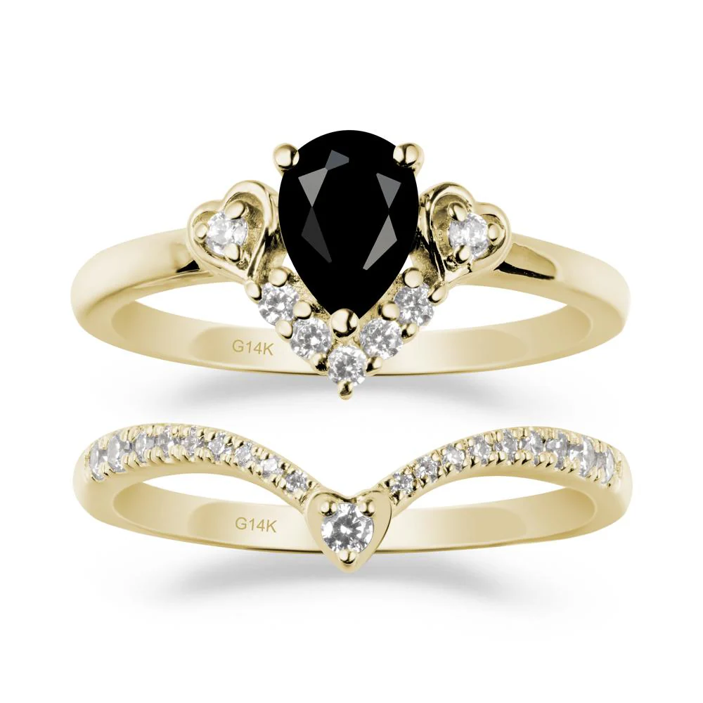 Black Spinel Tiara Ring Set - Image 3