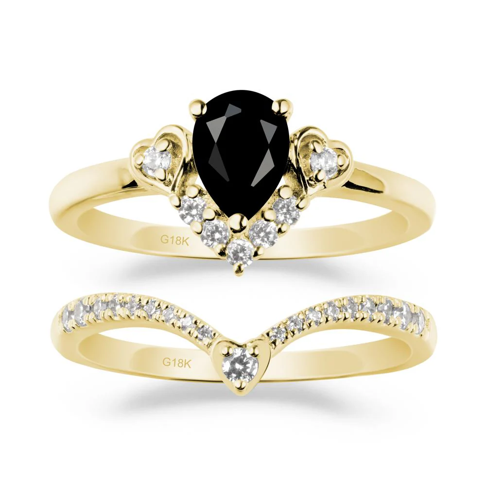 Black Spinel Tiara Ring Set - Image 6