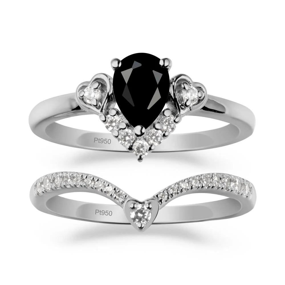 Black Spinel Tiara Ring Set - Image 8