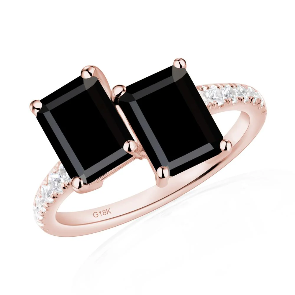 Black Spinel Toi Et Moi Ring - Image 9
