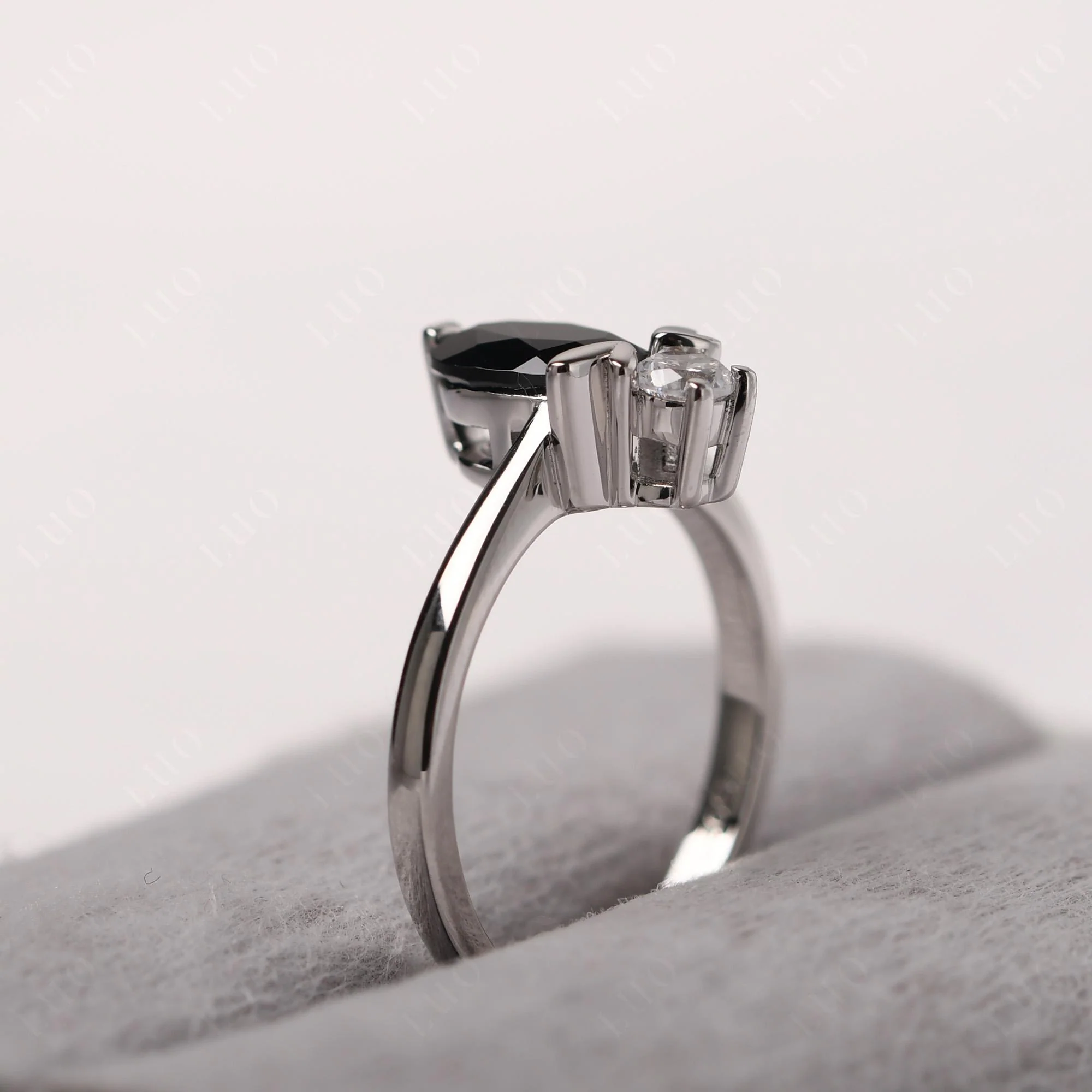 Black Spinel Nature Inspired Bee Ring - Image 13