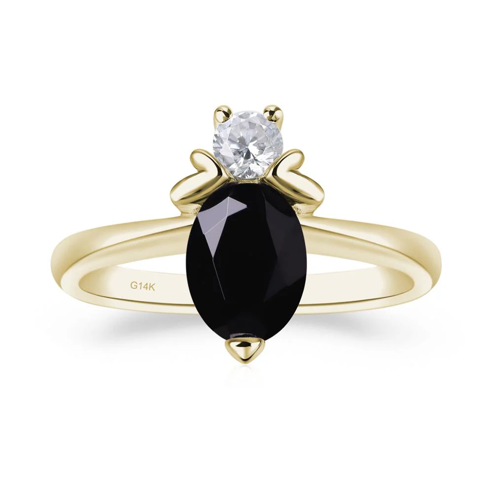 Black Spinel Nature Inspired Bee Ring - Image 4