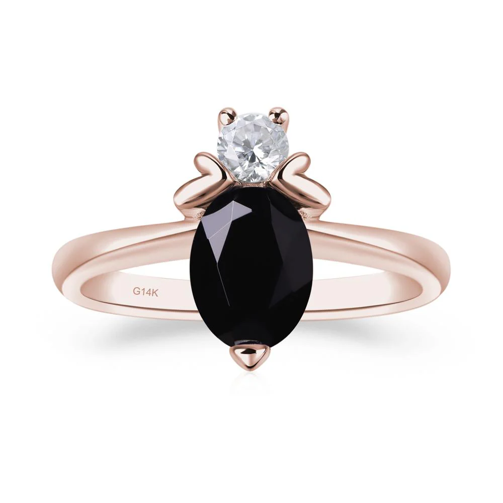 Black Spinel Nature Inspired Bee Ring - Image 5