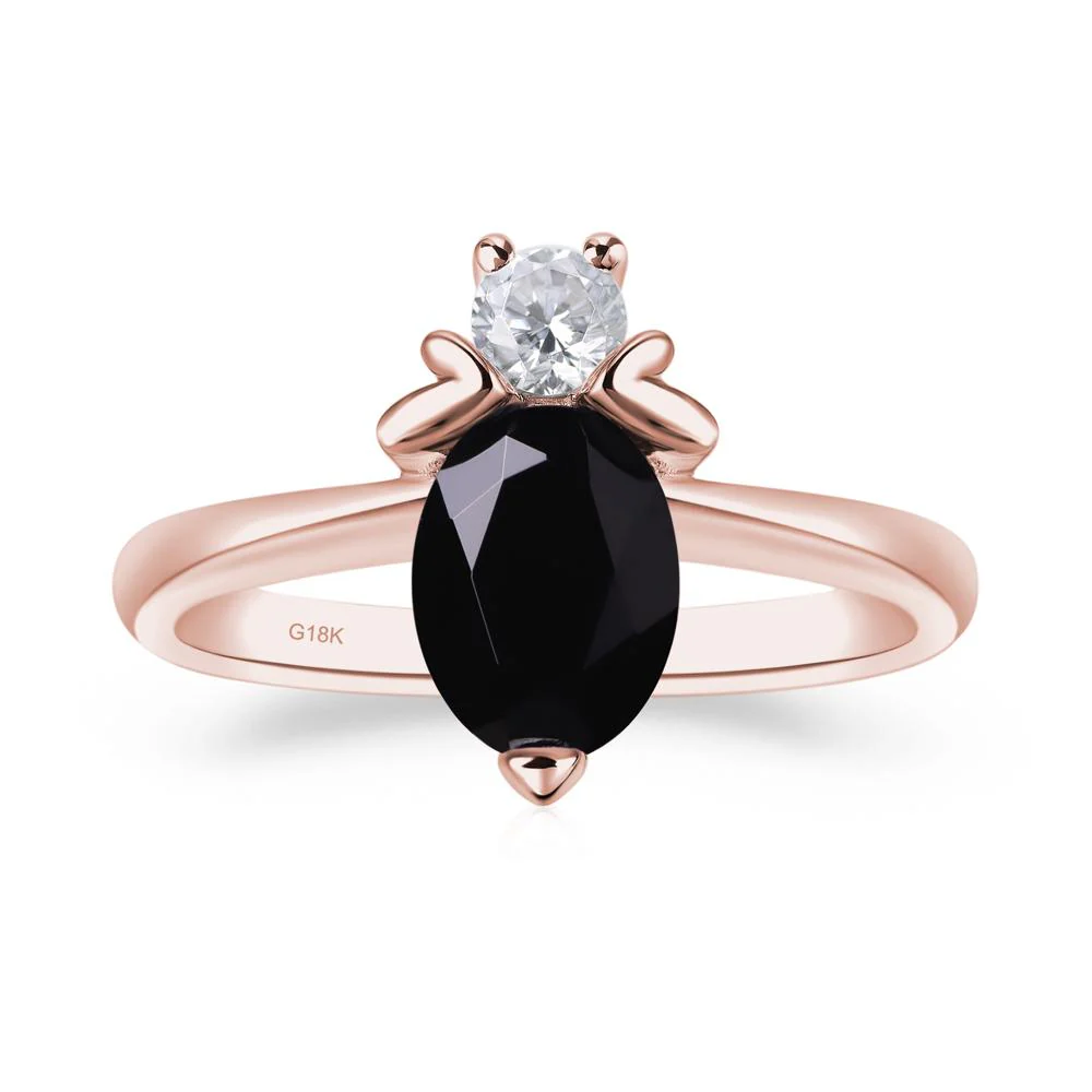 Black Spinel Nature Inspired Bee Ring - Image 9
