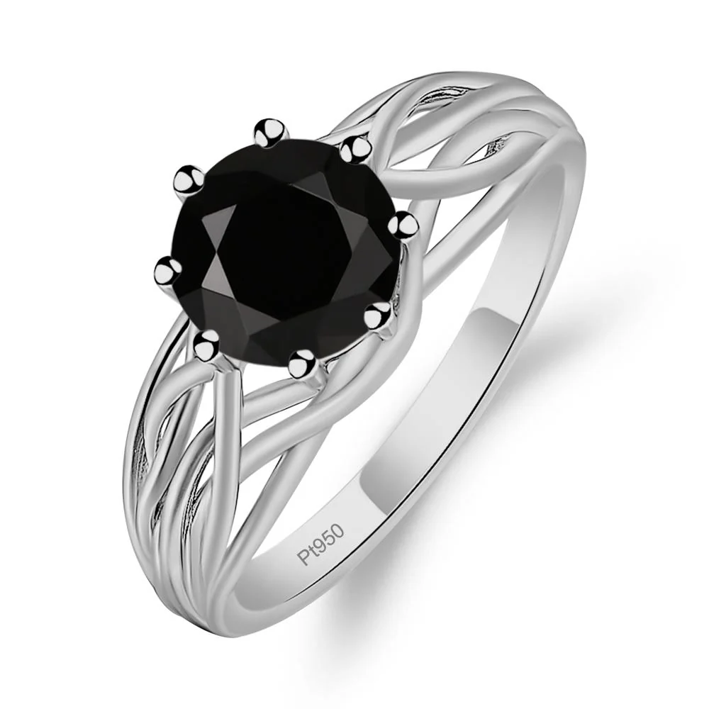 Black Spinel Intertwined Ring - Image 6