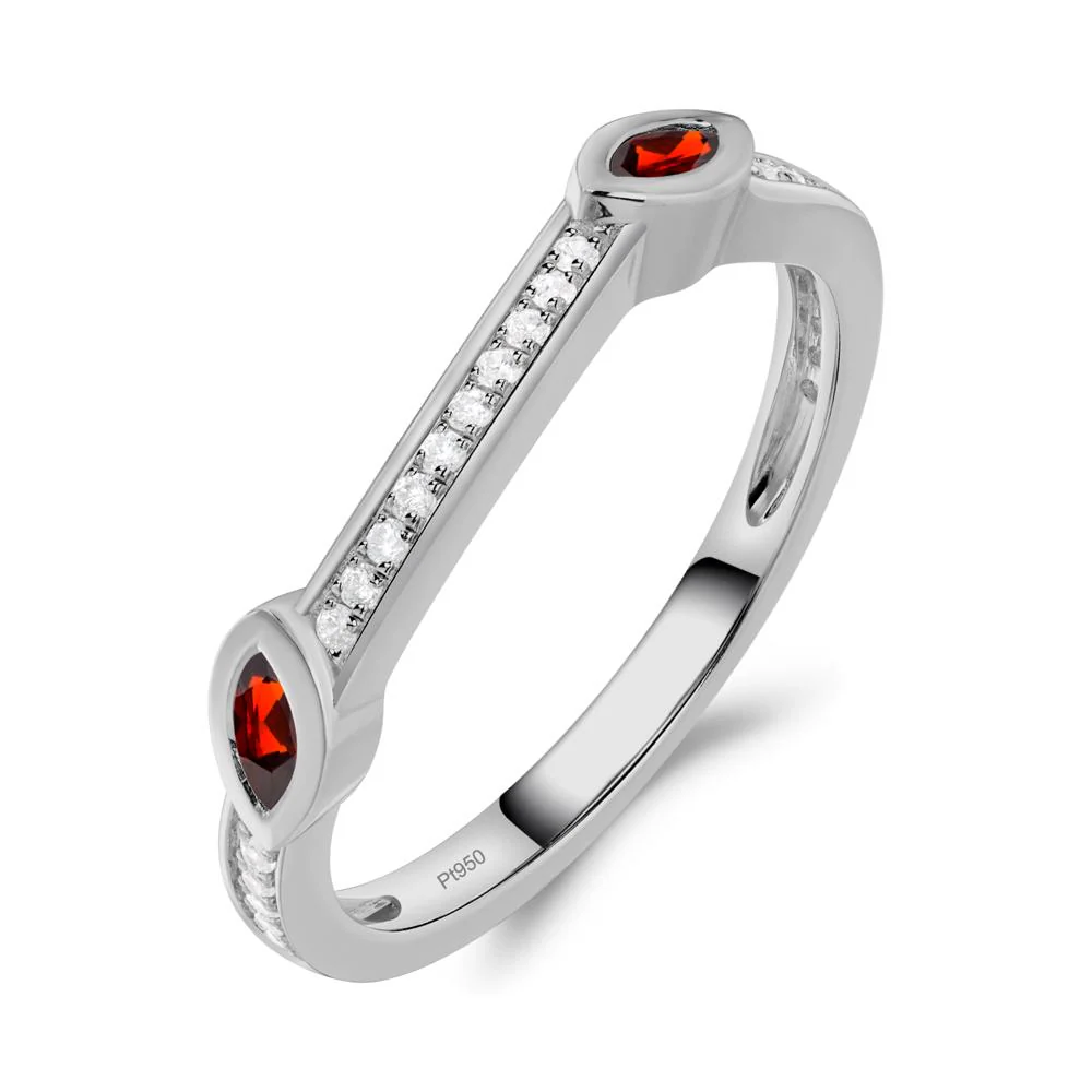 Black Spinel Twisted Leaf Engagement Ring - Image 26