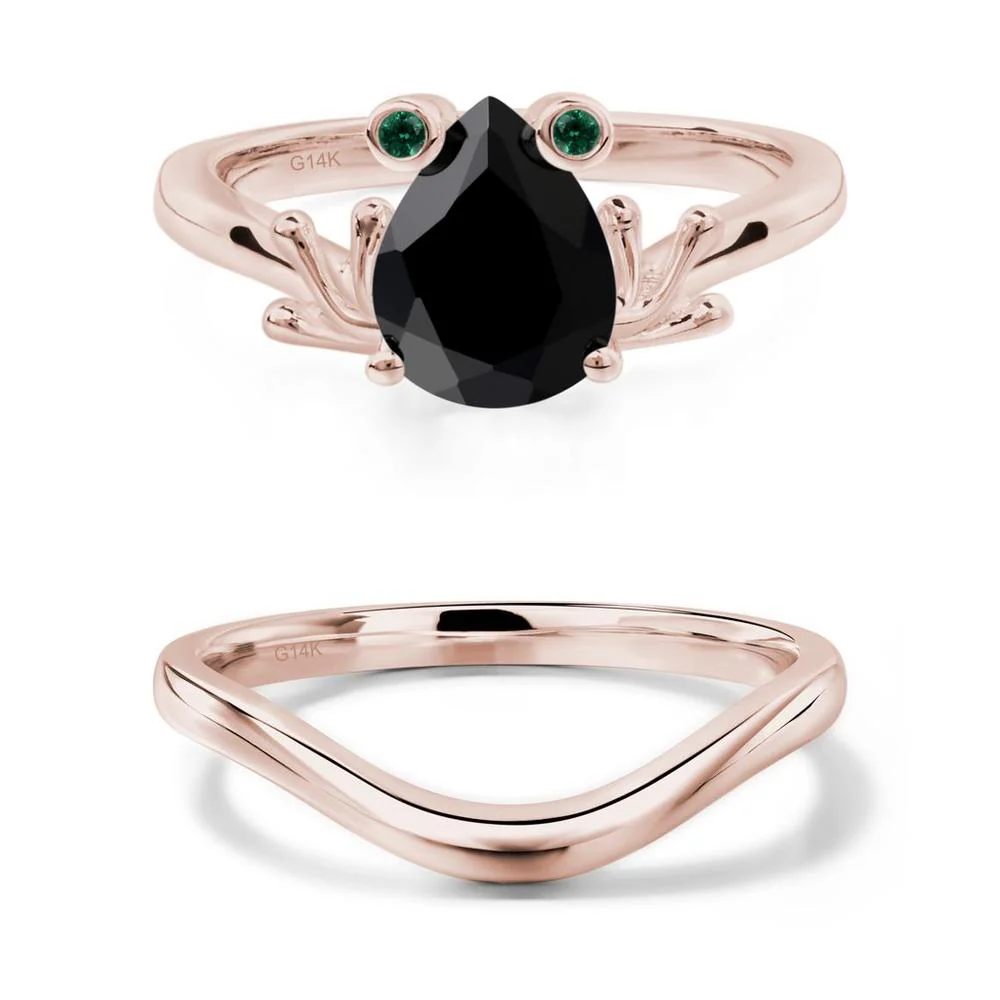 Black Spinel Frog Ring - Image 11