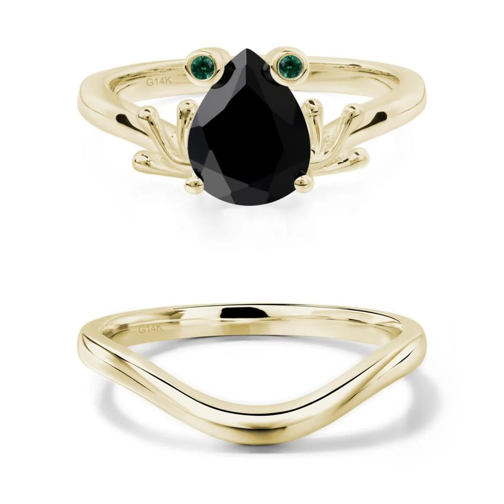Black Spinel Frog Ring - Image 15