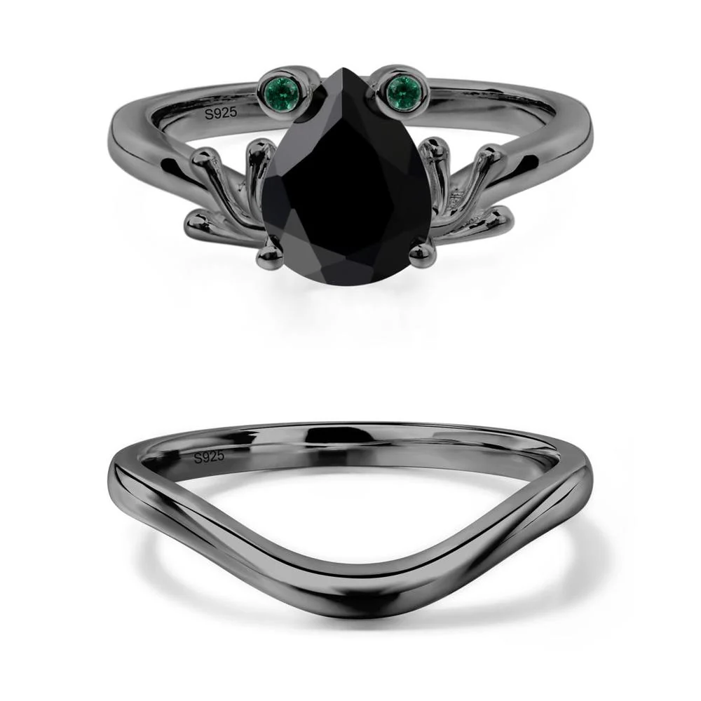 Black Spinel Frog Ring - Image 23