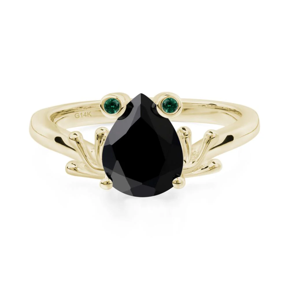 Black Spinel Frog Ring - Image 4