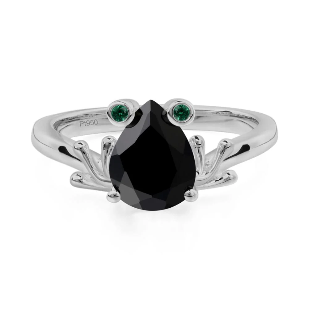 Black Spinel Frog Ring - Image 6