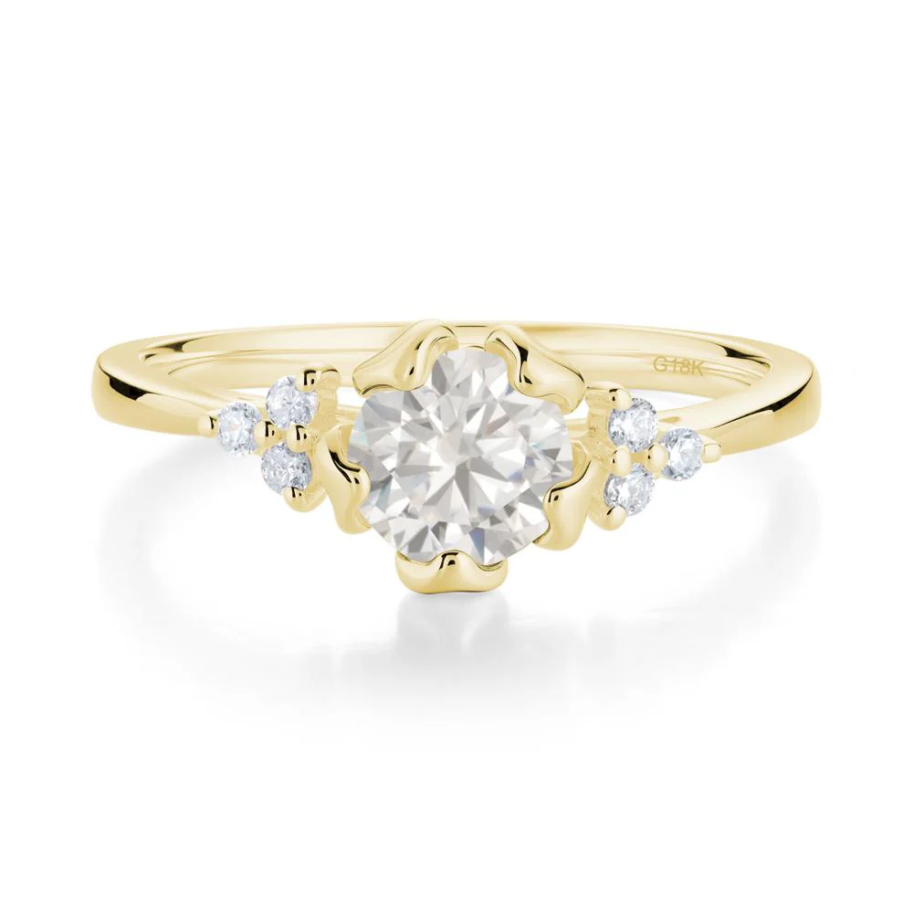 Blooming Cubic Zirconia Flower Ring - Image 2