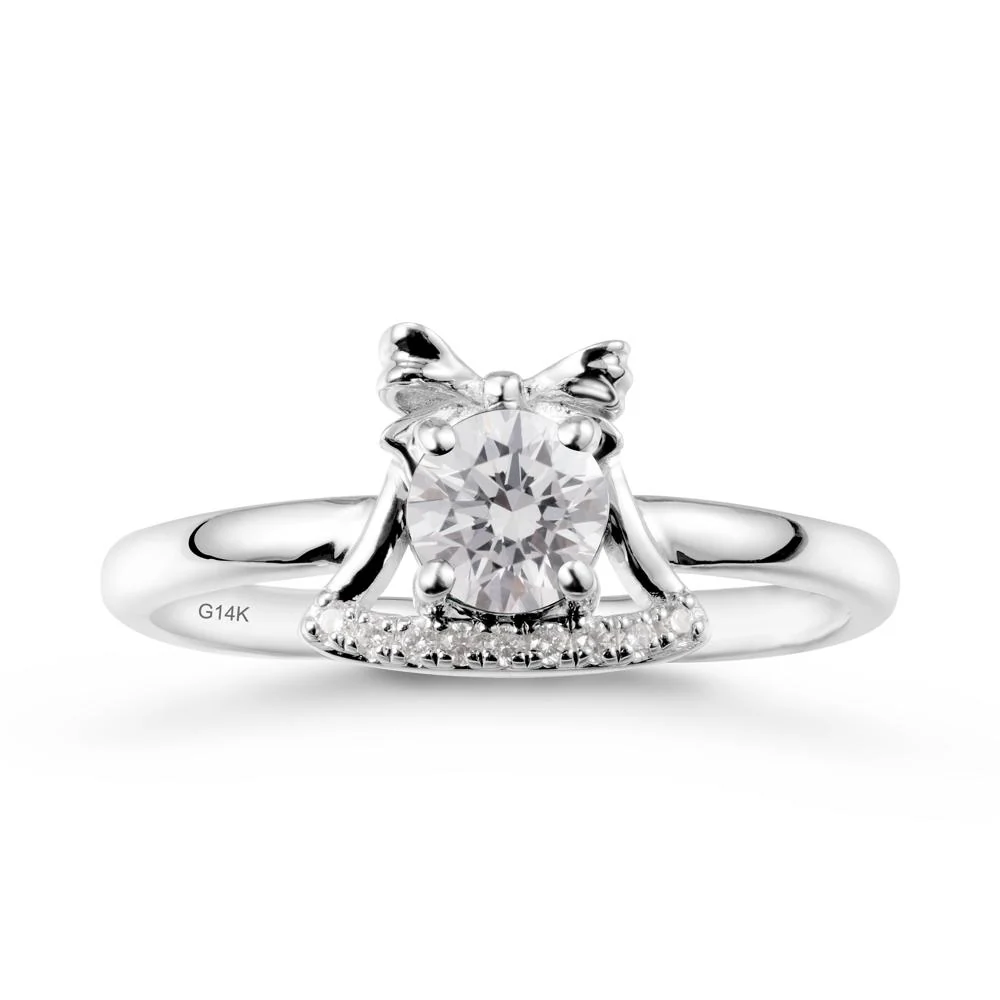 Bow Knot Round Diamond Ring