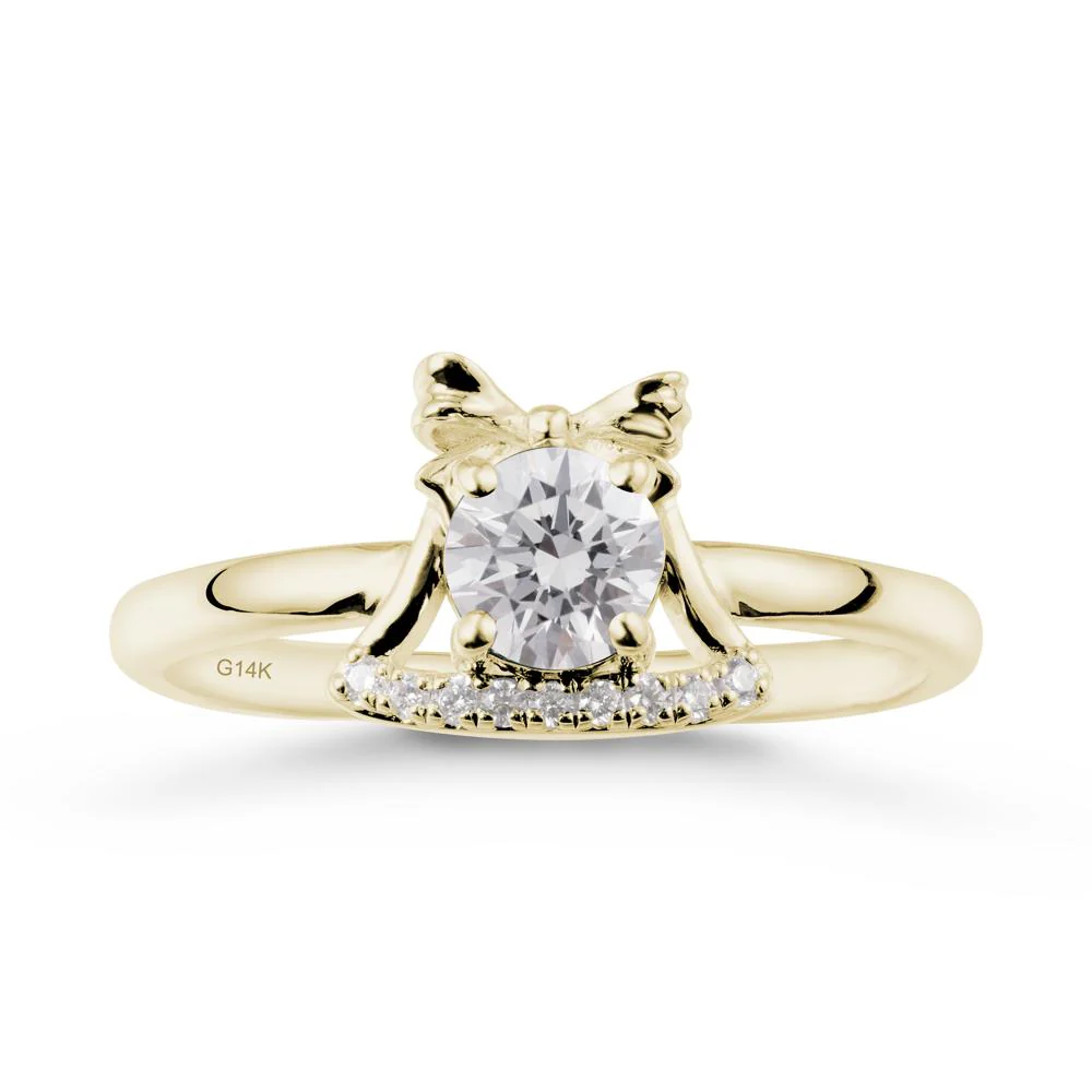 Bow Knot Round Diamond Ring - Image 3