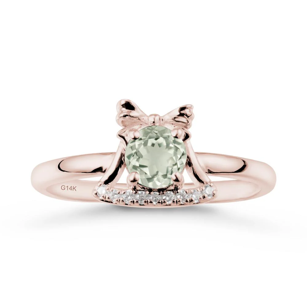 Christmas Green Amethyst Ring with Jingle Bells Design - Image 2